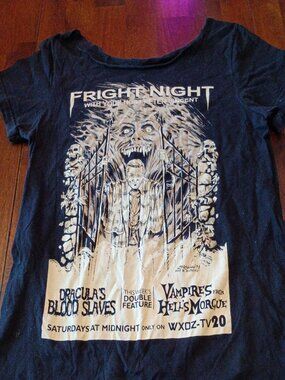 Fright Night Girl T-shirt Cutout Top.